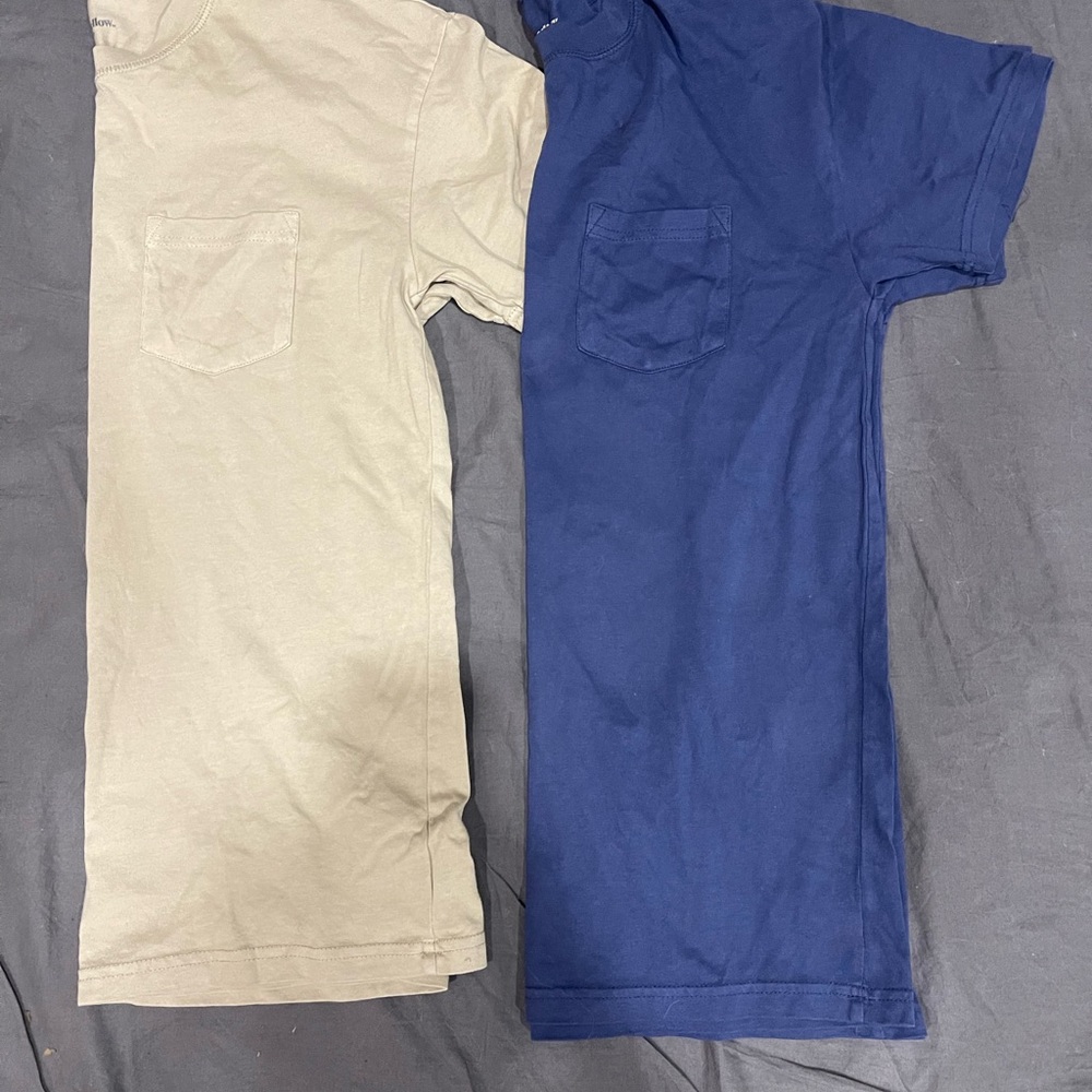 Goodfellow & Co Men's Beige and Blue Pocket Tees